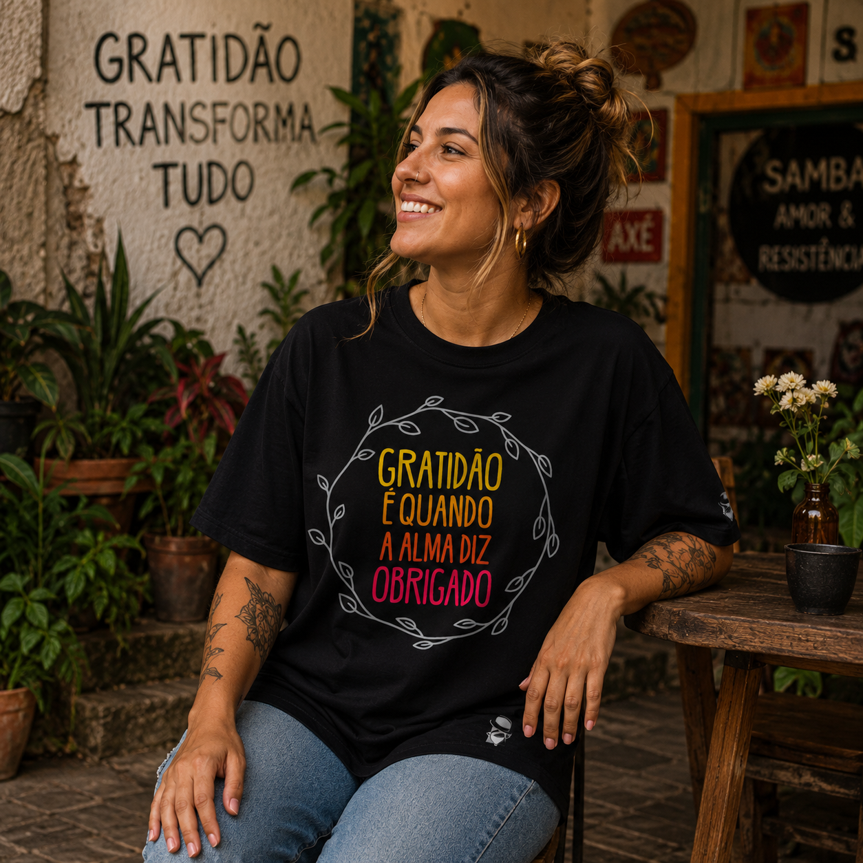 Camiseta Oversized Gratidão