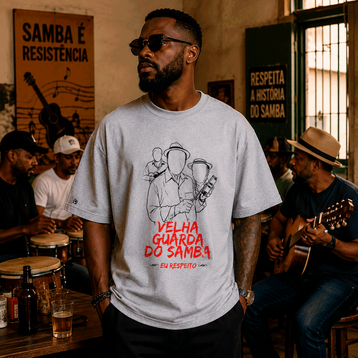 Camiseta Oversized Velha Guarda do Samba