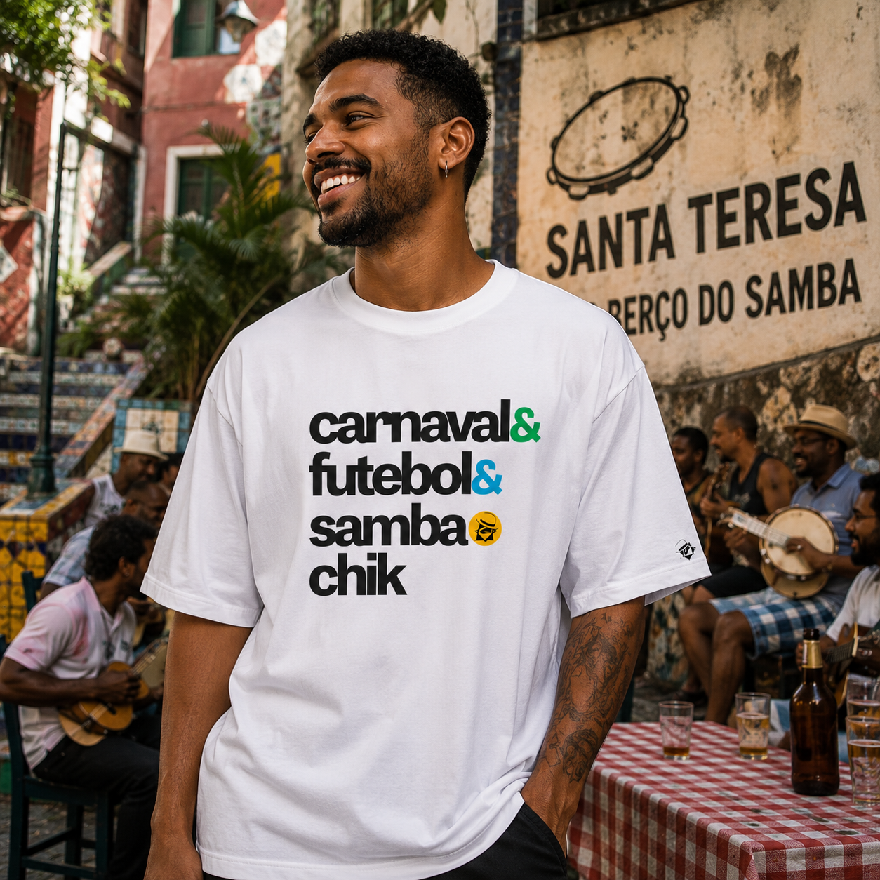 Camiseta Oversized Carnaval - Futebol - Samba Chik