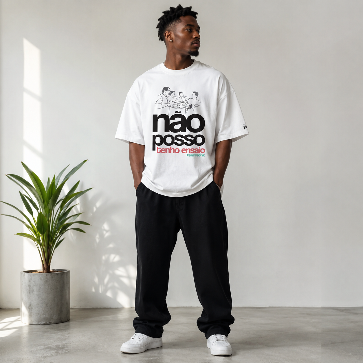 Camiseta Oversized Não Posso Tenho Ensaio