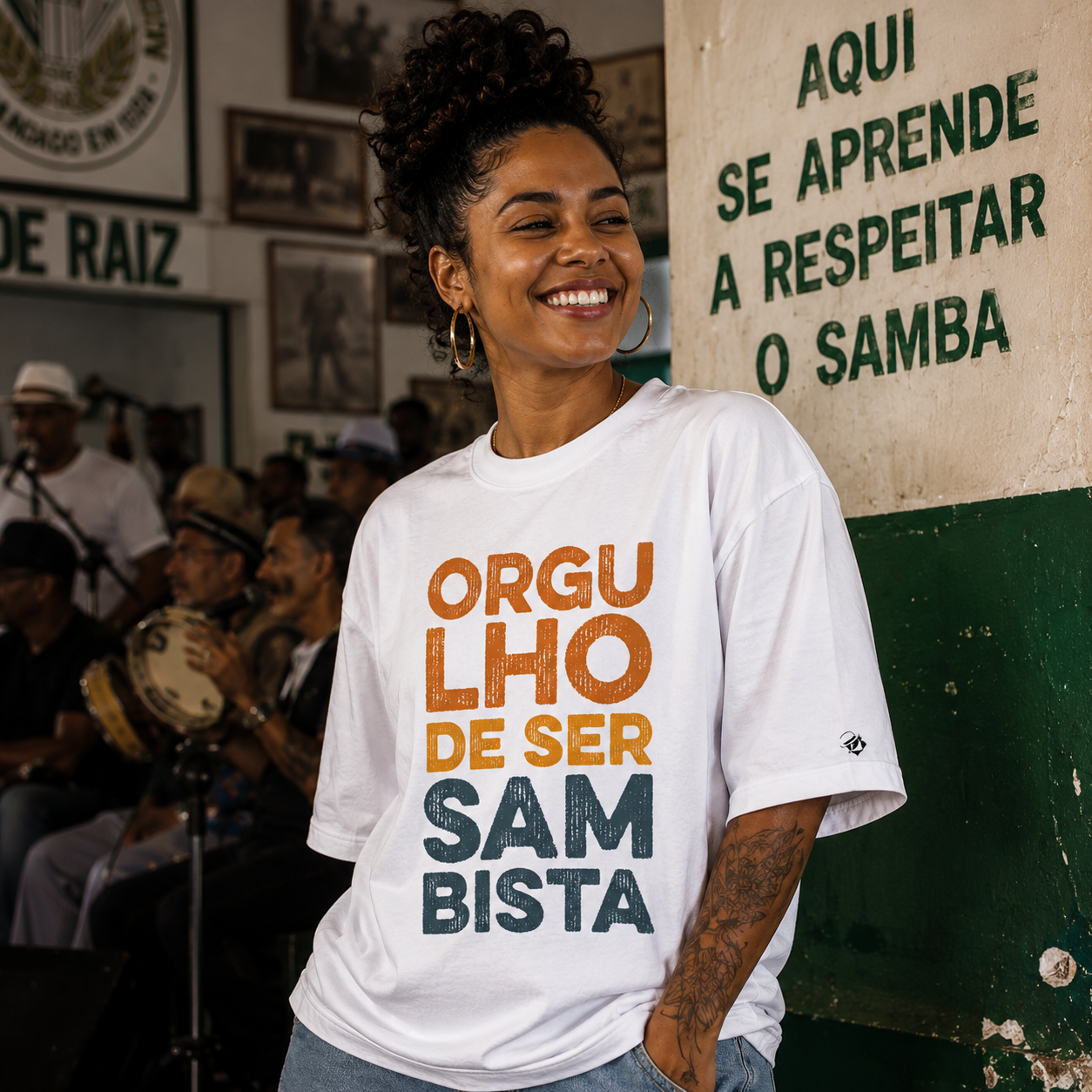 Camiseta Oversized Orgulho de Ser Sambista