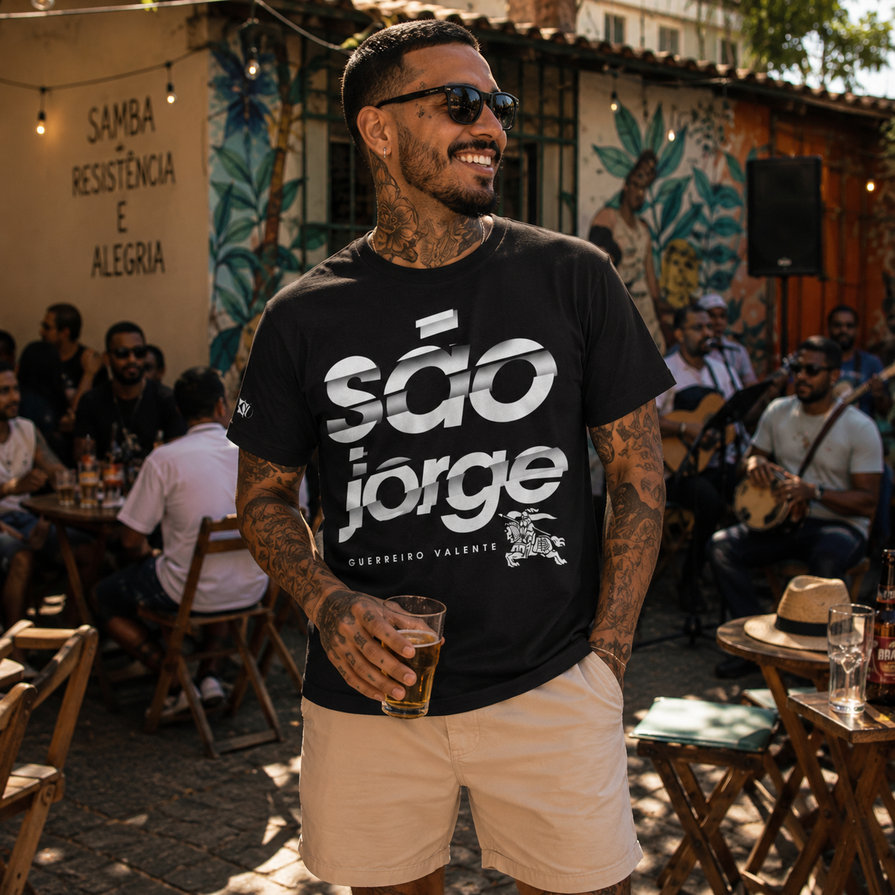 Camiseta Básica São Jorge Guerreiro