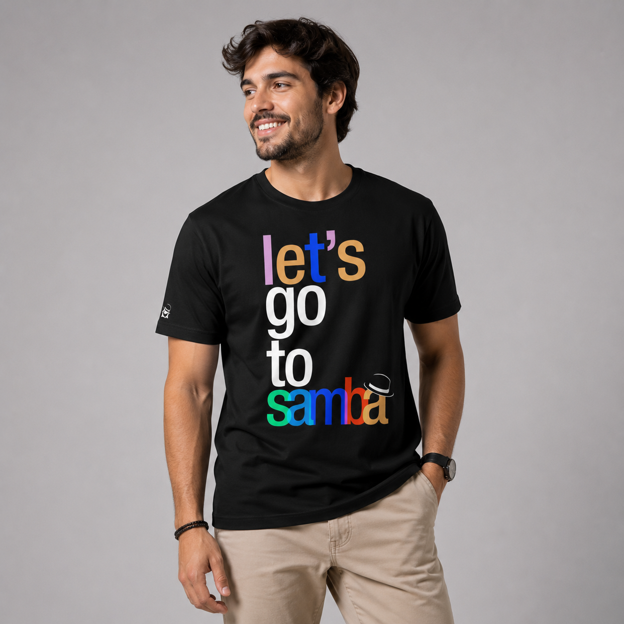 Camiseta Básica Lets Go To Samba