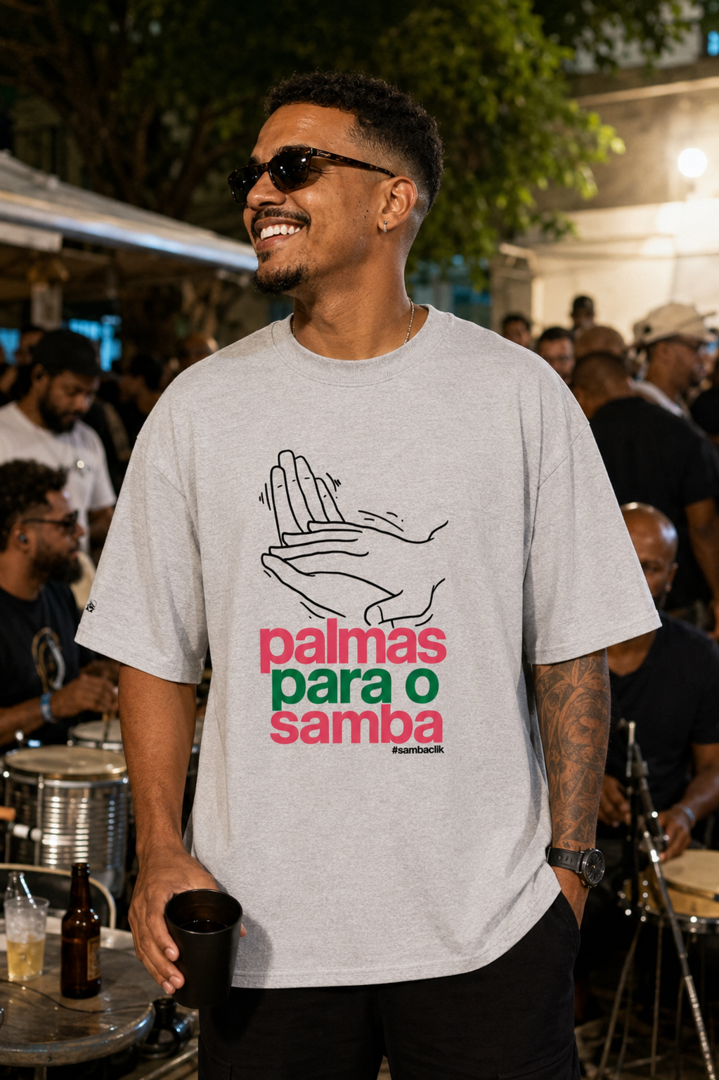 Camiseta Oversized Palmas para o Samba