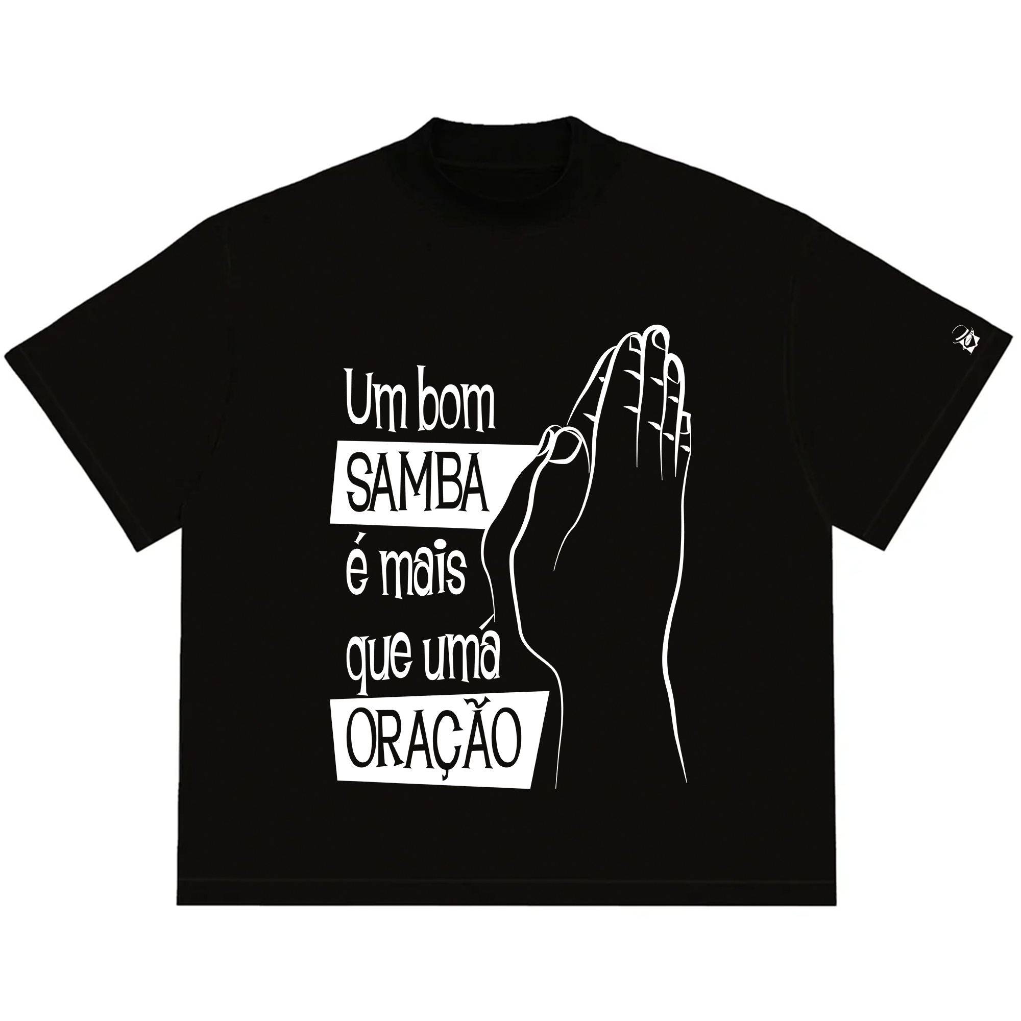 Camiseta Oversized  Samba Mais Que Oração