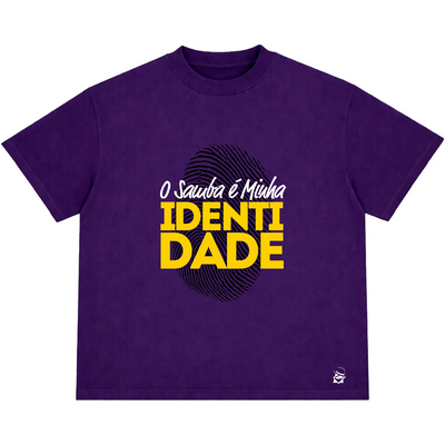 Camiseta Oversized  O Samba É Minha Identidade