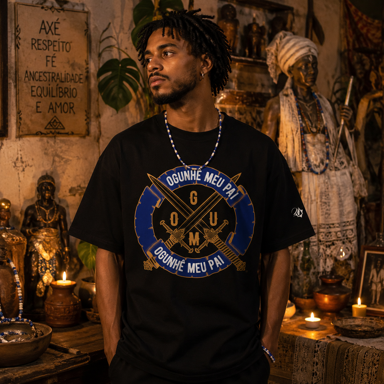 Camiseta Oversized  Ogunhê Meu Pai
