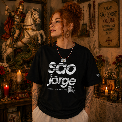 Camiseta Oversized  São Jorge Guerreiro Valente