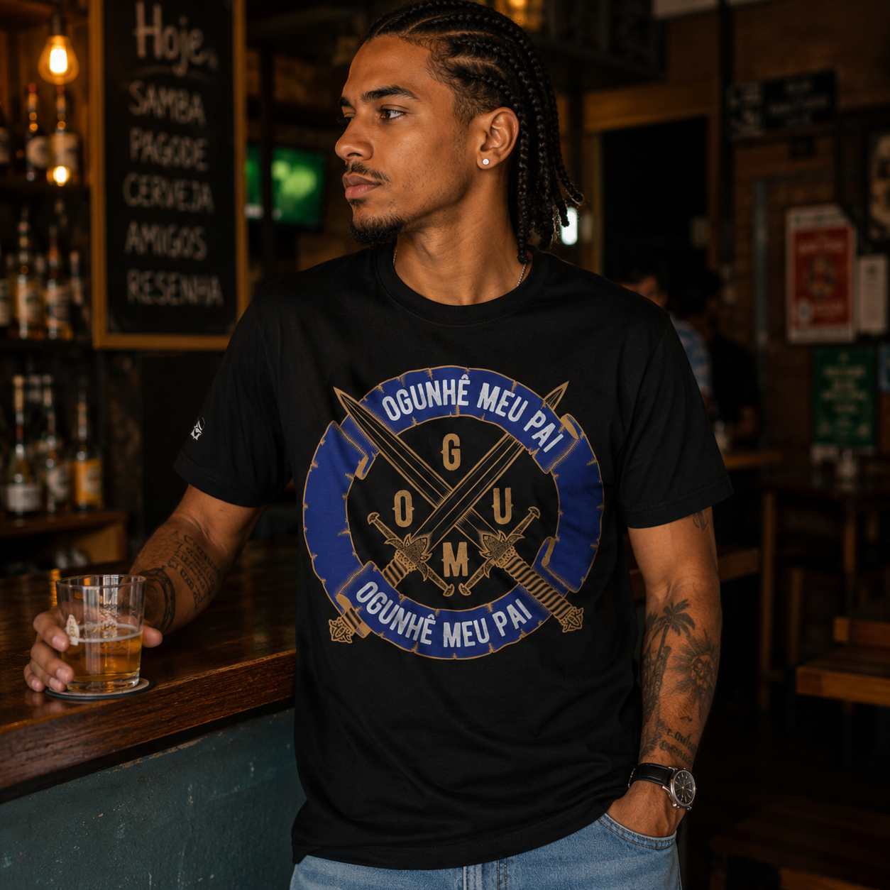 Camiseta Básica Ogunhê Meu Pai