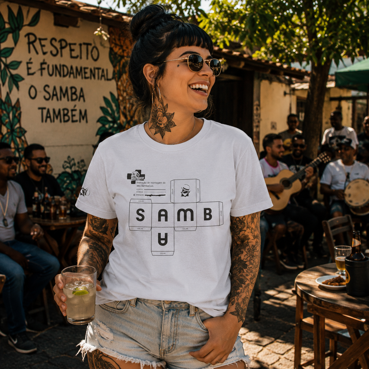 Camiseta Básica Samba Cubo